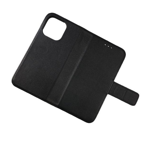 Rvelon iPhone 13 Fodral Äkta läder Kortfack Svart
