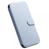 Qialino iPhone 13 Pro Fodral Äkta läder Kortfack Blå
