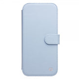 Qialino iPhone 13 Pro Fodral Äkta läder Kortfack Blå
