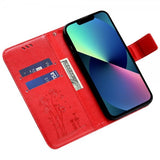 iPhone 13 Pro Fodral Blommönster Röd