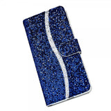 iPhone 13 Pro Fodral Glitter Stripe Blå