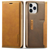 Lc.Imeeke iPhone 13 Pro Fodral Kortfack Utsida Brun