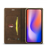 Lc.Imeeke iPhone 13 Pro Fodral Kortfack Utsida Brun