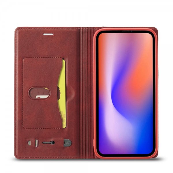 Lc.Imeeke iPhone 13 Pro Fodral Kortfack Utsida Röd