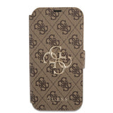 Guess iPhone 13 Pro Fodral Metal Logo Brun