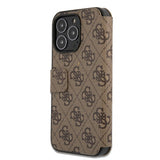 Guess iPhone 13 Pro Fodral Metal Logo Brun