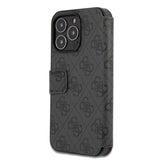 Guess iPhone 13 Pro Fodral Metal Logo Grå