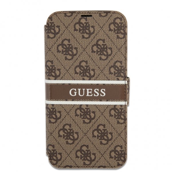 Guess iPhone 13 Pro Fodral Printed Stripe Brun