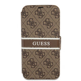 Guess iPhone 13 Pro Fodral Printed Stripe Brun