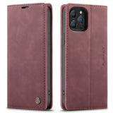 CaseMe iPhone 13 Pro Fodral Retro Flip Röd