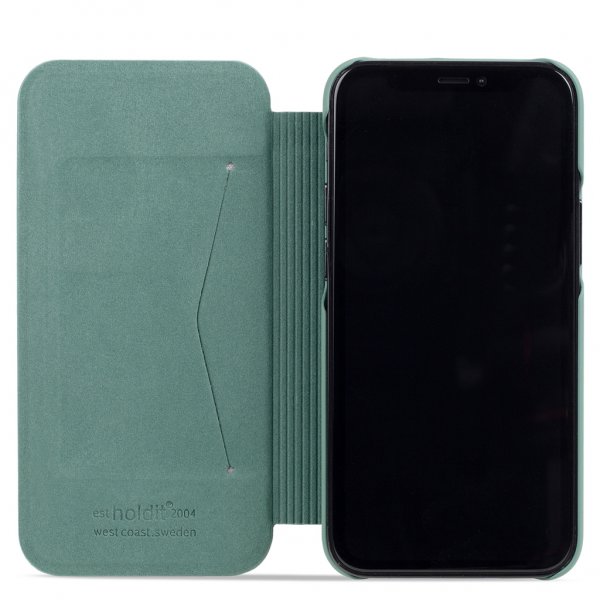 holdit iPhone 13 Pro Fodral SlimFlip Wallet Moss Green