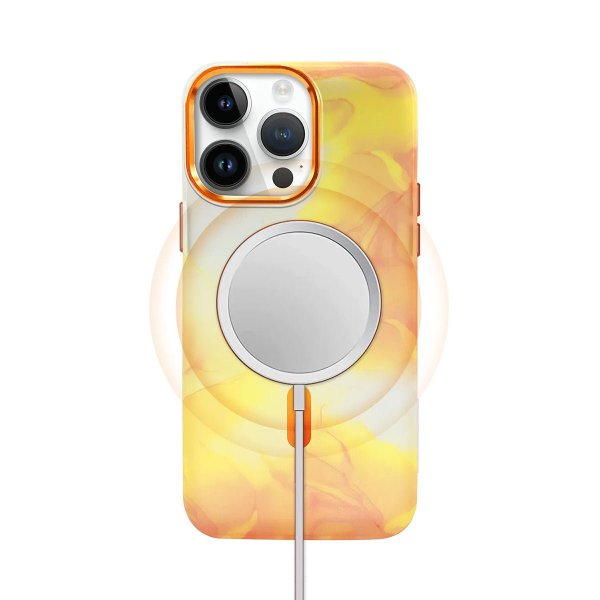 iPhone 13 Pro Skal Mönster Abstrakt Orange