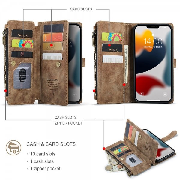 CaseMe iPhone 13 Pro Max Fodral C30 Series Brun
