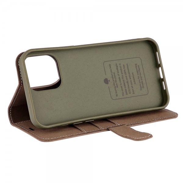 Onsala iPhone 13 Pro Max Fodral ECO Wallet Brun