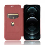 iPhone 13 Pro Max Fodral Kolfibertextur Brun