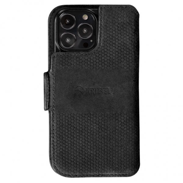 Krusell iPhone 13 Pro Max Fodral Leather PhoneWallet Svart