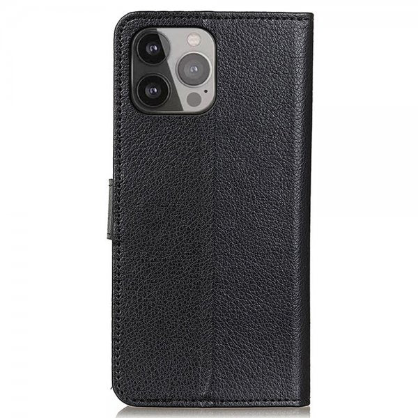 Nordic Covers iPhone 13 Pro Max Fodral Litchi Raven Black