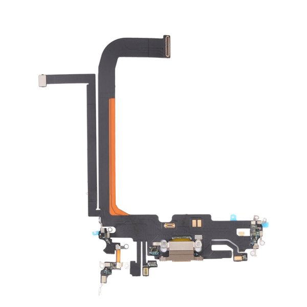 iPhone 13 Pro MaxLaddkontakt med Flexkabel Original - Guld