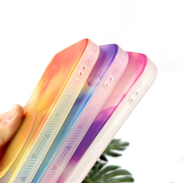 iPhone 13 Pro Max Skal Mönster Abstrakt Gul
