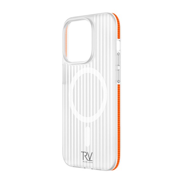Rvelon iPhone 13 Pro Max Skal Korrugerad MagSafe Orange