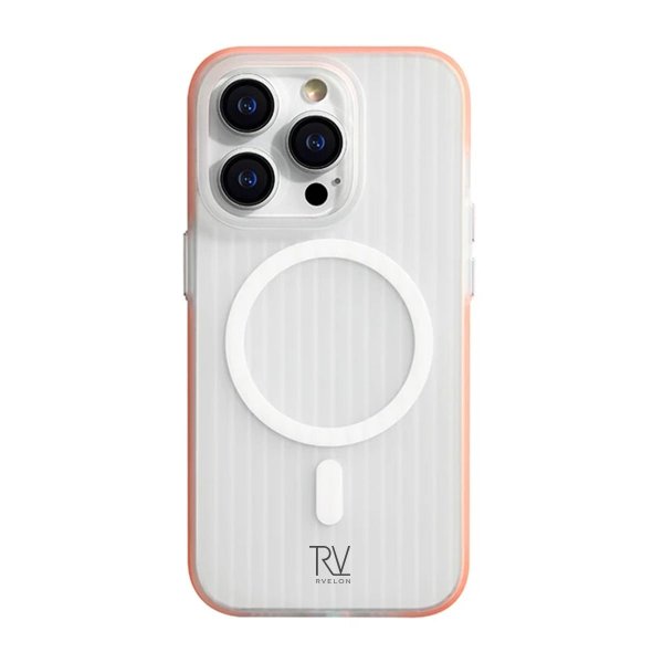 Rvelon iPhone 13 Pro Max Skal Korrugerad MagSafe Orange