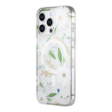 iPhone 13 Pro Max Skal Blommönster MagSafe Vit