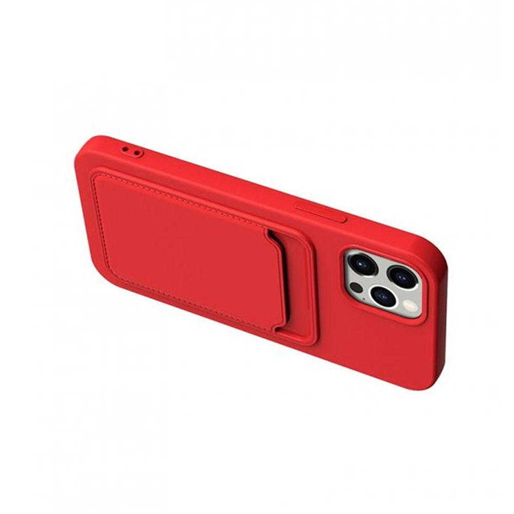 iPhone 13 Pro Max Skal Korthållare Röd