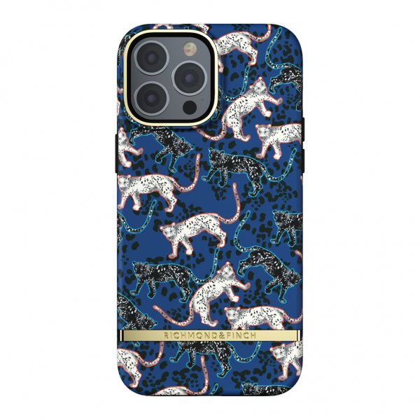 Richmond & Finch iPhone 13 Pro Max Skal Blue Leopard