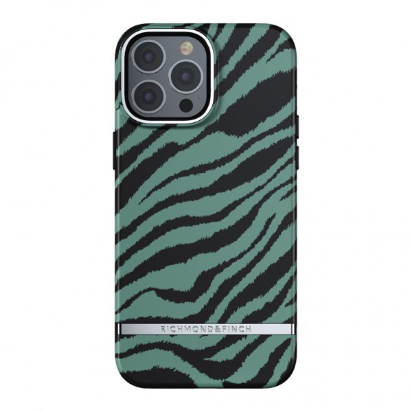 Richmond & Finch iPhone 13 Pro Max Skal Emerald Zebra