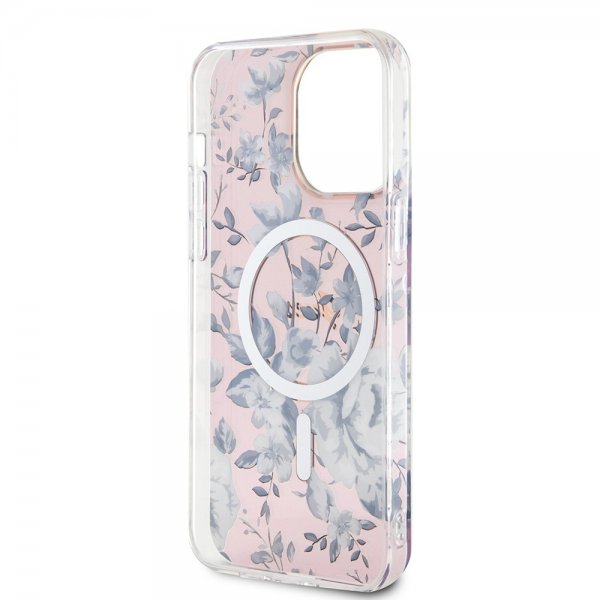 Guess iPhone 13 Pro Max Skal Flower MagSafe Rosa