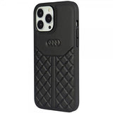 Audi iPhone 13 Pro Max Skal Genuine Leather Case Svart