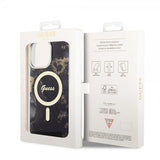 Guess iPhone 13 Pro Max Skal Golden Marble MagSafe Svart