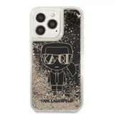 Karl Lagerfeld iPhone 13 Pro Max Skal Liquid Glitter Gatsby Svart