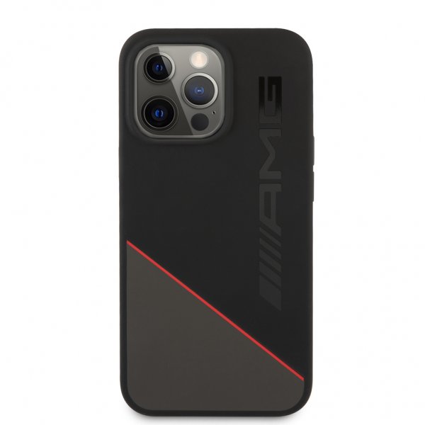 AMG iPhone 13 Pro Max Skal Liquid Silicone Two Tone Svart