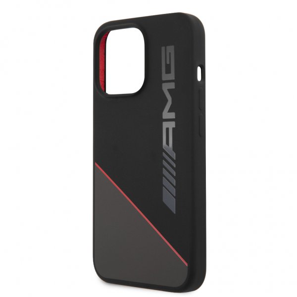 AMG iPhone 13 Pro Max Skal Liquid Silicone Two Tone Svart