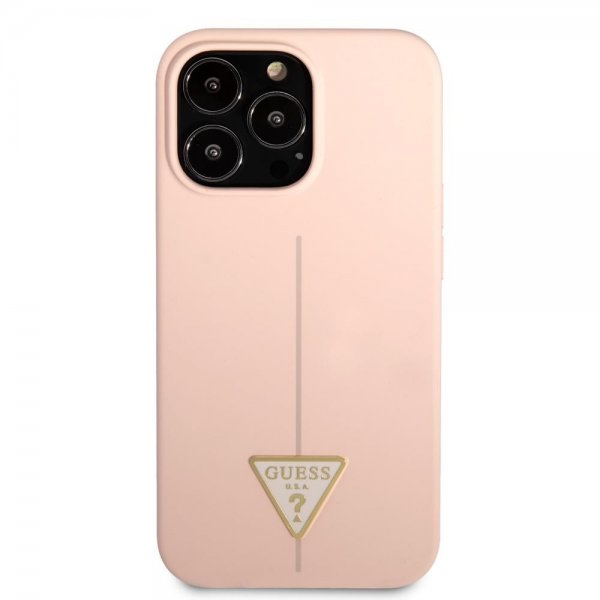 Guess iPhone 13 Pro Max Skal Metal Triangle Rosa