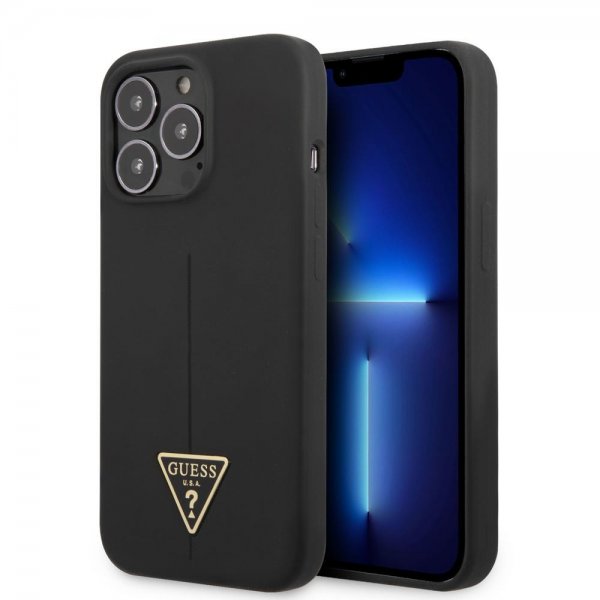 Guess iPhone 13 Pro Max Skal Metal Triangle Svart