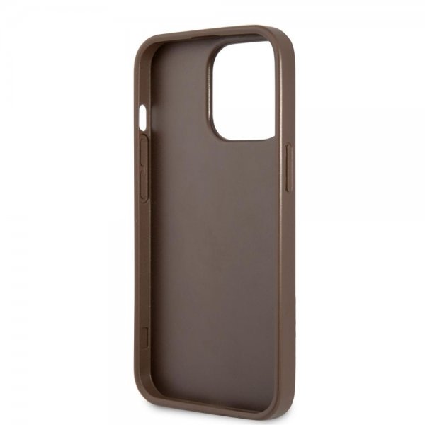 Guess iPhone 13 Pro Max Skal Printed Stripe Bottom Brun