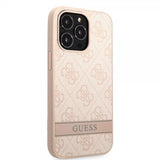 Guess iPhone 13 Pro Max Skal Printed Stripe Bottom Rosa