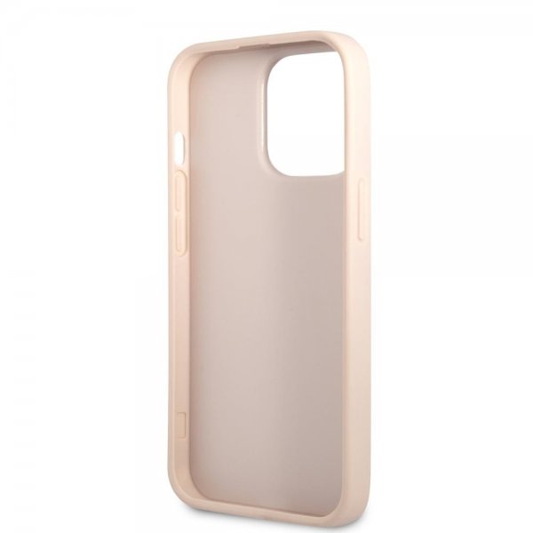Guess iPhone 13 Pro Max Skal Printed Stripe Bottom Rosa