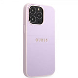 Guess iPhone 13 Pro Max Skal Saffiano Metal Logo Lila