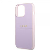 Guess iPhone 13 Pro Max Skal Saffiano Metal Logo Lila