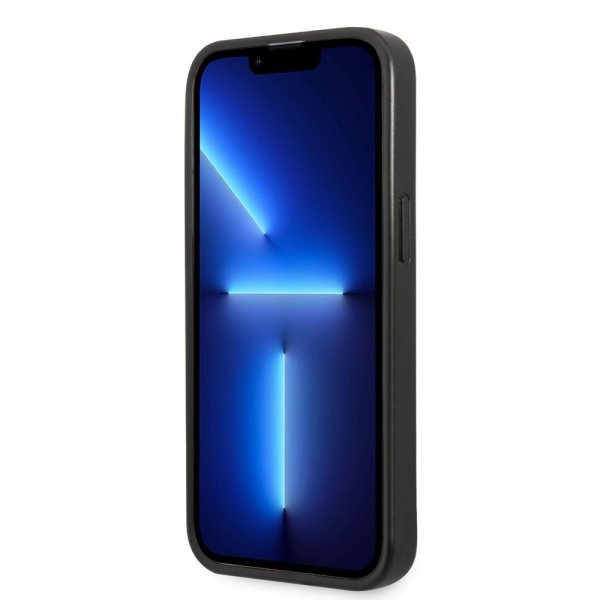 Karl Lagerfeld iPhone 13 Pro Max Skal Saffiano Metal Plaque Svart