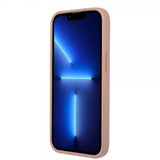 Guess iPhone 13 Pro Max Skal Saffiano Metal Triangle Rosa