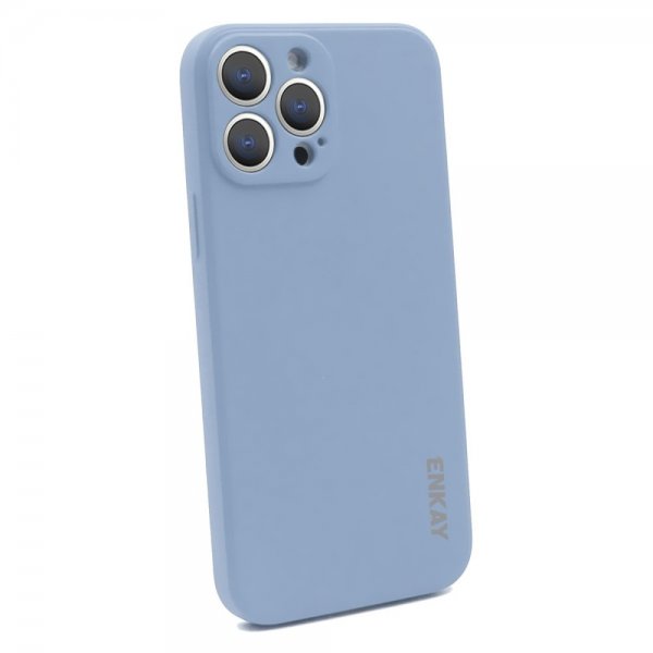 Enkay iPhone 13 Pro Max Skal Silicone Ljusblå