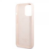 Guess iPhone 13 Pro Max Skal Silicone Metal Plate MagSafe Rosa