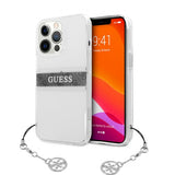 Guess iPhone 13 Pro Max Skal Stripe Charm Grå