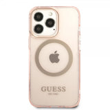 Guess iPhone 13 Pro Max Skal Translucent MagSafe Rosa