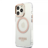 Guess iPhone 13 Pro Max Skal Transparent MagSafe Guld Transparent