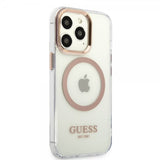 Guess iPhone 13 Pro Max Skal Transparent MagSafe Guld Transparent